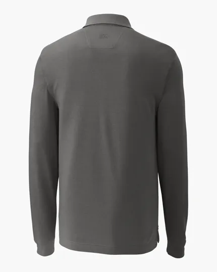Advantage Recycled Cotton-Blend Pique Long Sleeve Polo — view 10