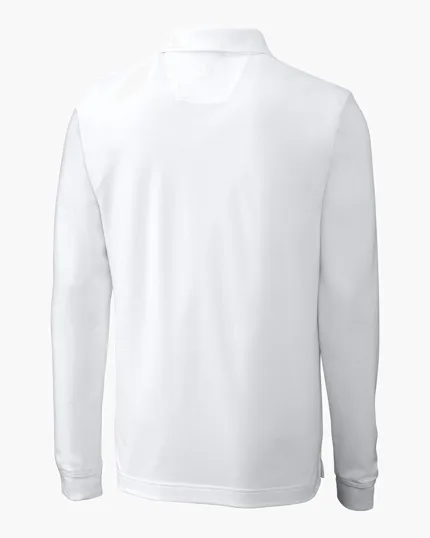 Advantage Recycled Cotton-Blend Pique Long Sleeve Polo — view 14
