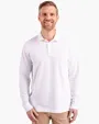 Advantage Recycled Cotton-Blend Pique Long Sleeve Polo — view 3