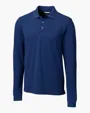 Advantage Recycled Cotton-Blend Pique Long Sleeve Polo — view 9