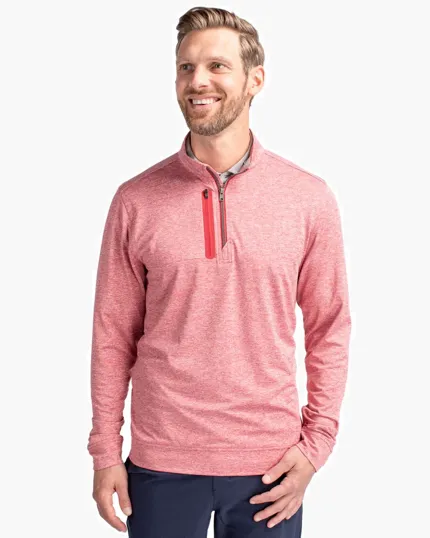 Stealth Heathered Men's Quarter Zip — view 3