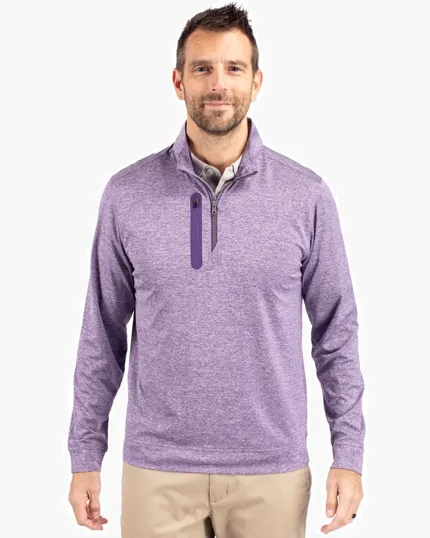 Stealth Heathered Men's Quarter Zip — view 4