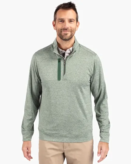 Stealth Heathered Men's Quarter Zip — view 5