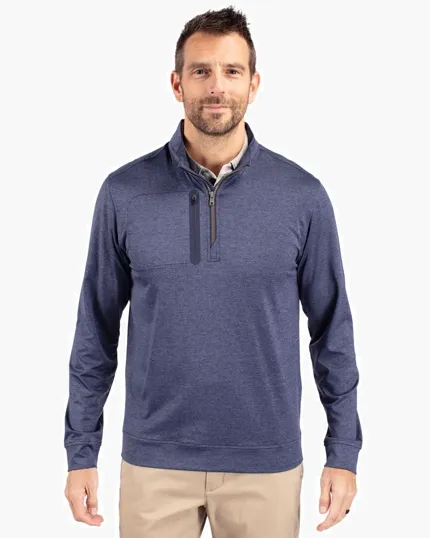 Stealth Heathered Men's Quarter Zip — view 6