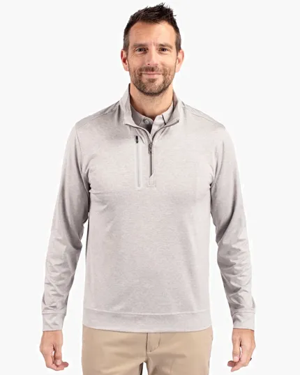 Stealth Heathered Men's Quarter Zip — view 8