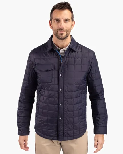 Rainier Recycled Insulated Puffer Full Zip Shirt Jacket — view 3