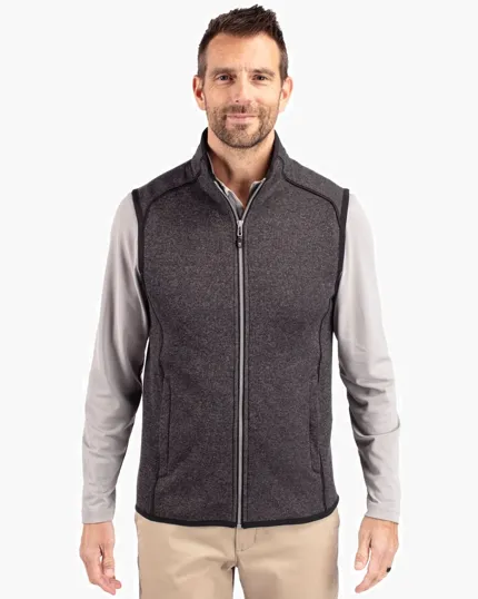 Mainsail Sweater-Knit Mens Full Zip Vest — view 2