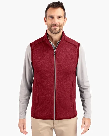 Mainsail Sweater-Knit Mens Full Zip Vest — view 3