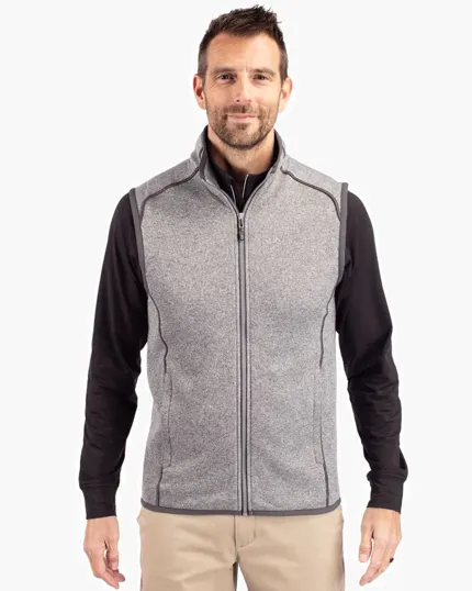 Mainsail Sweater-Knit Mens Full Zip Vest — view 7