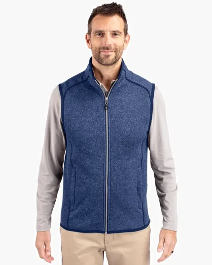 Mainsail Sweater-Knit Mens Full Zip Vest — view 8