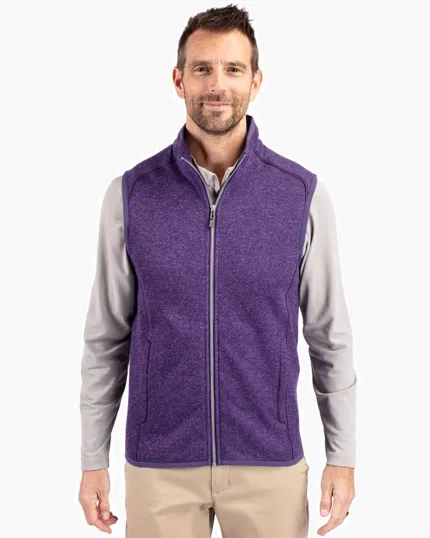 Mainsail Sweater-Knit Mens Full Zip Vest — view 9