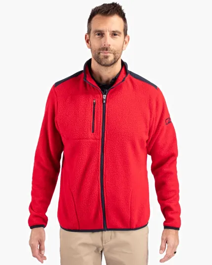 Cascade Epic Comfort Recycled Sherpa Fleece Men's Full Zip Jacket — view 3