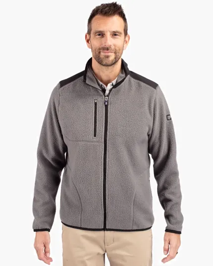 Cascade Epic Comfort Recycled Sherpa Fleece Men's Full Zip Jacket — view 5