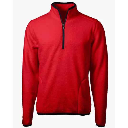 Cascade Epic Comfort Recycled Sherpa Fleece Men's Quarter Zip Jacket — view 7