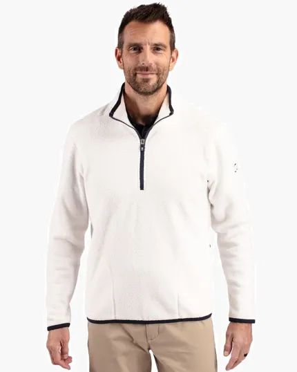 Cascade Epic Comfort Recycled Sherpa Fleece Men's Quarter Zip Jacket — view 4