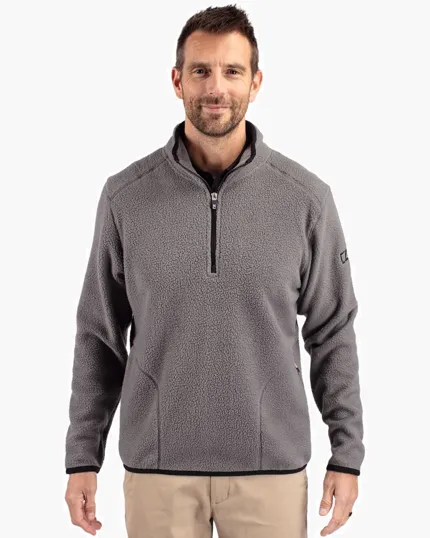 Cascade Epic Comfort Recycled Sherpa Fleece Men's Quarter Zip Jacket — view 5