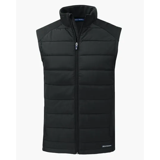Evoke Recycled Honeycomb Fleece Mens Hybrid Full Zip Vest — view 5