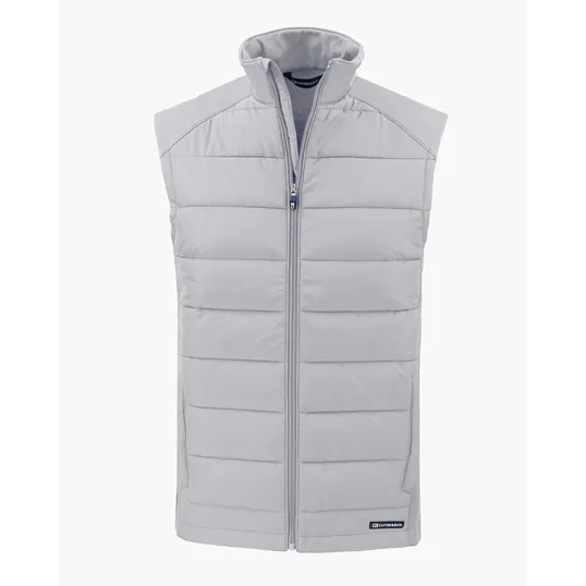 Evoke Recycled Honeycomb Fleece Mens Hybrid Full Zip Vest — view 6