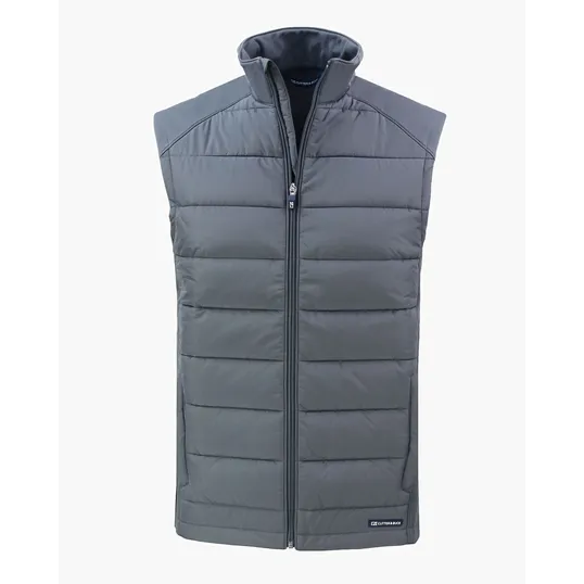 Evoke Recycled Honeycomb Fleece Mens Hybrid Full Zip Vest — view 7