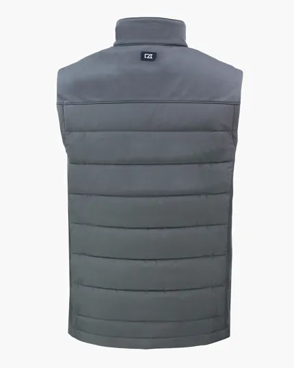 Evoke Recycled Honeycomb Fleece Mens Hybrid Full Zip Vest — view 12