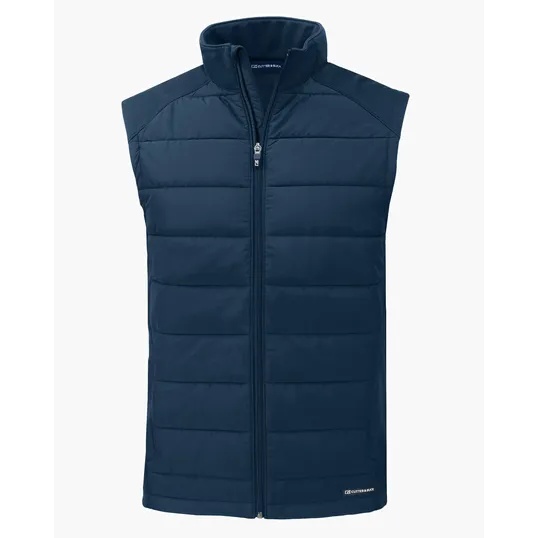 Evoke Recycled Honeycomb Fleece Mens Hybrid Full Zip Vest — view 8