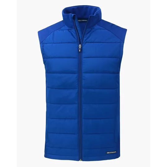 Evoke Recycled Honeycomb Fleece Mens Hybrid Full Zip Vest — view 9