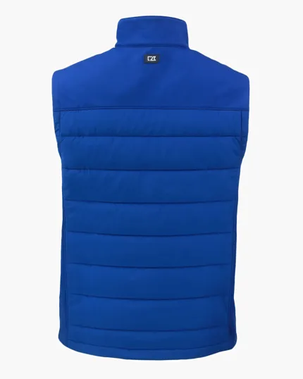 Evoke Recycled Honeycomb Fleece Mens Hybrid Full Zip Vest — view 14