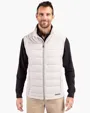 Evoke Recycled Honeycomb Fleece Mens Hybrid Full Zip Vest