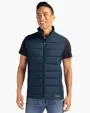 Evoke Recycled Honeycomb Fleece Mens Hybrid Full Zip Vest — view 3