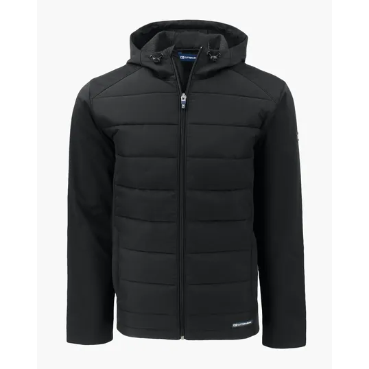 Evoke Recycled Honeycomb Fleece Men's Hybrid Full Zip Jacket — view 6