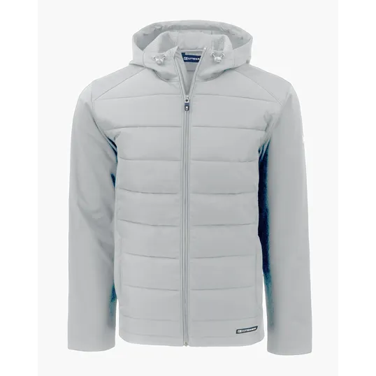 Evoke Recycled Honeycomb Fleece Men's Hybrid Full Zip Jacket — view 7