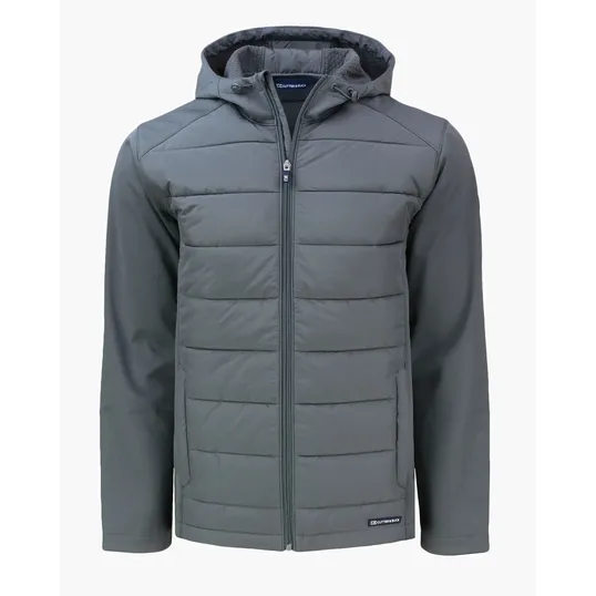 Evoke Recycled Honeycomb Fleece Men's Hybrid Full Zip Jacket — view 8
