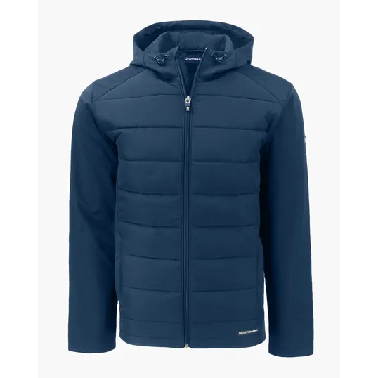 Evoke Recycled Honeycomb Fleece Men's Hybrid Full Zip Jacket — view 9