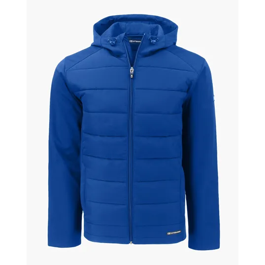 Evoke Recycled Honeycomb Fleece Men's Hybrid Full Zip Jacket — view 10