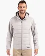 Evoke Recycled Honeycomb Fleece Men's Hybrid Full Zip Jacket — view 2
