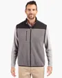 Cascade Epic Comfort Recycled Sherpa Fleece Men's Full Zip Vest — view 2