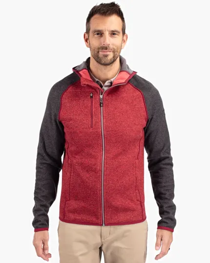 Men's Full Zip Hooded Sweater-Knit Jacket — view 2
