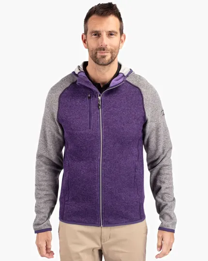 Men's Full Zip Hooded Sweater-Knit Jacket — view 4