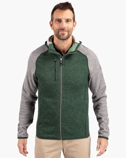 Men's Full Zip Hooded Sweater-Knit Jacket — view 5