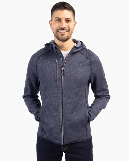 Men's Full Zip Hooded Sweater-Knit Jacket — view 6