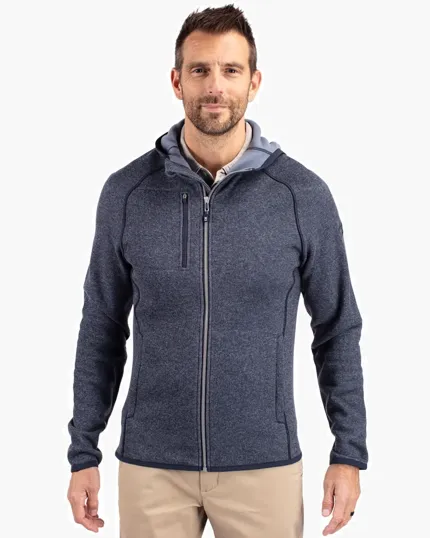 Men's Full Zip Hooded Sweater-Knit Jacket — view 7