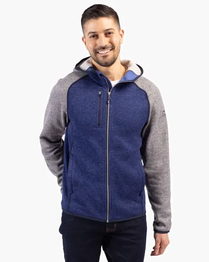 Men's Full Zip Hooded Sweater-Knit Jacket — view 9