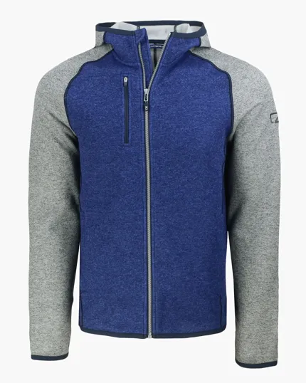 Men's Full Zip Hooded Sweater-Knit Jacket — view 17