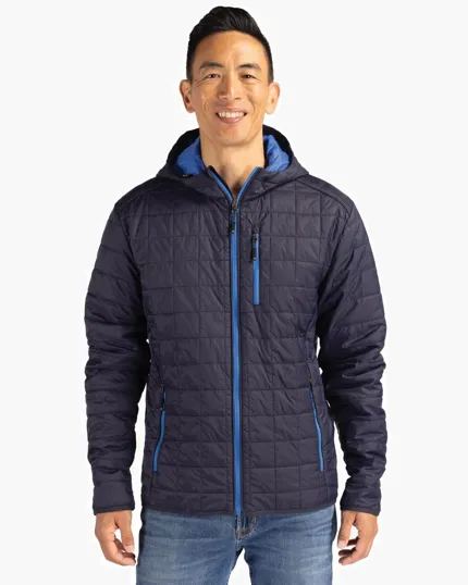 Rainier Recycled Insulated Puffer Full Zip Hooded Jacket — view 2