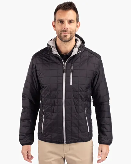 Rainier Recycled Insulated Puffer Full Zip Hooded Jacket — view 3