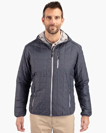 Rainier Recycled Insulated Puffer Full Zip Hooded Jacket — view 4
