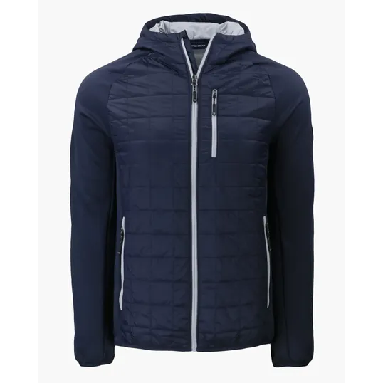 Rainier Recycled Insulated Hybrid Puffer Full Zip Jacket — view 3
