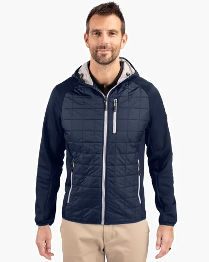 Rainier Recycled Insulated Hybrid Puffer Full Zip Jacket