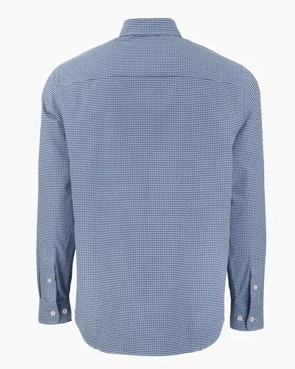 Skyline Recycled Gingham Men's Long Sleeve Button Down Dress Shirt — view 3