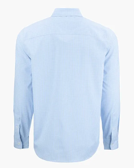 Skyline Recycled Gingham Men's Long Sleeve Button Down Dress Shirt — view 22